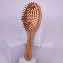 Wooden Bamboo Hair Brush Logo Branded