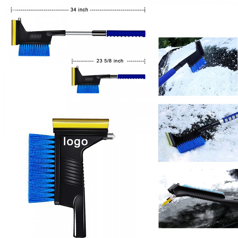 Logo Branded Retractable Ice Chisel Snowbrush Logo Branded Retractable Ice Chisel Snowbrush