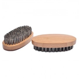 Custom Imprinted Bamboo Beard Brush - Oval