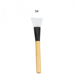 Wood Handle Silicone Face Mask Applicator Face Mud Mask Brush #5 Logo Branded