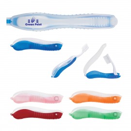 Travel Toothbrush In Folding Case Custom Imprinted  Travel Toothbrush In Folding Case Custom Imprinted