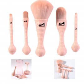 Logo Branded 5 Pcs Makeup Brush Set  Logo Branded 5 Pcs Makeup Brush Set