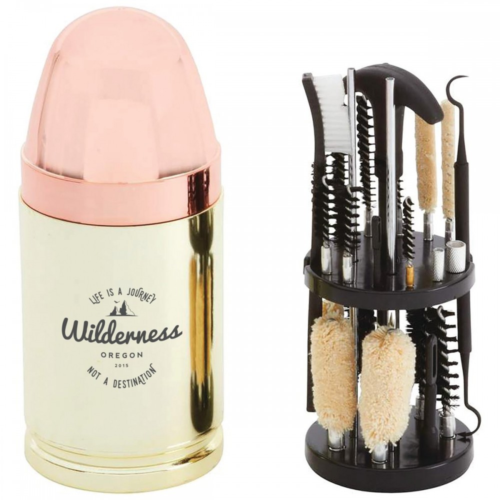 Logo Branded Deluxe Cleaning Kit in Bullet-Shaped Case Logo Branded Deluxe Cleaning Kit in Bullet-Shaped Case