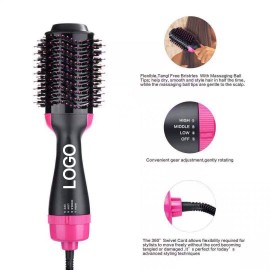 Custom Printed 2-In-1 Hair Dryer & Hot Air Brush