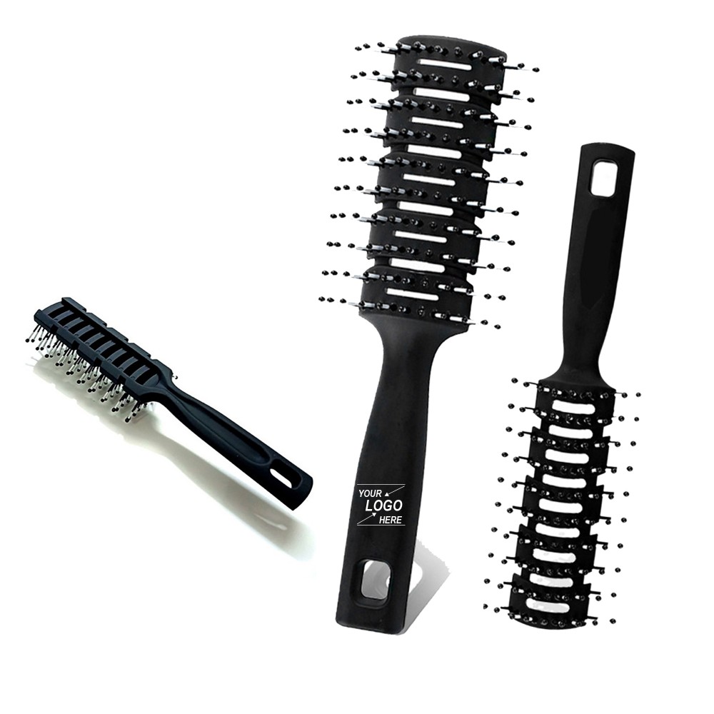 Vented Hair Brush with Ball-Tipped Bristles Logo Branded