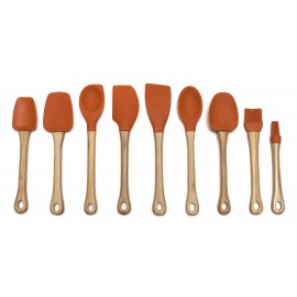 Custom Imprinted Silicone Orange Pastry Brush w/ Bamboo Handle