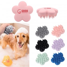 Pet Silicone Bath Brush Logo Branded