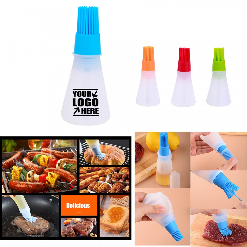Custom Printed Silicone Brush With Oil Bottle