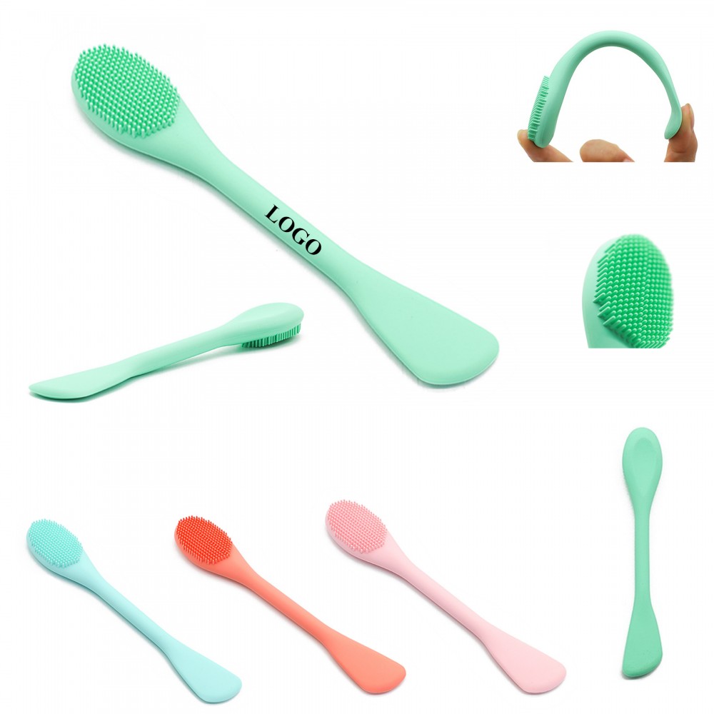 Custom Printed 2 in 1 Silicone Face Mask Brush