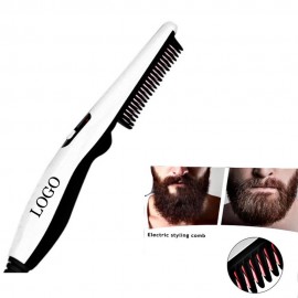 Beard Straightener Comb Logo Branded