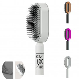 Custom Printed Self Clean Cushion Hairbrush