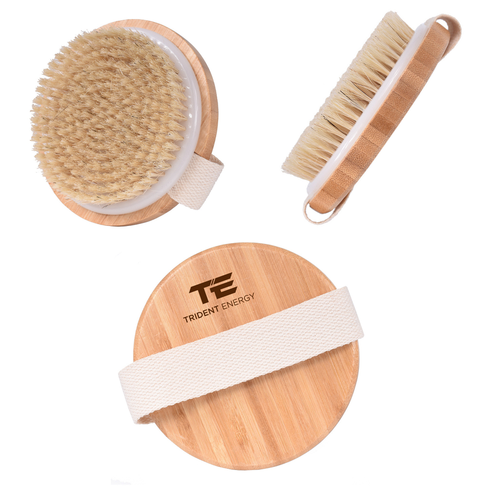 Natural Portable Exfoliating Shower Bristle Body Brush Logo Branded Natural Portable Exfoliating Shower Bristle Body Brush Logo Branded