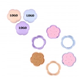 Hair Brush with Mirror Stylish Flower Design Custom Printed