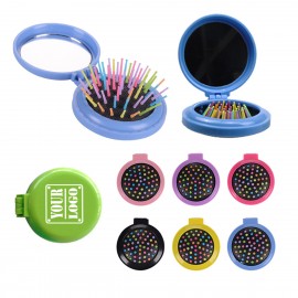 Compact Pop-Up Brush with Mirror Custom Printed