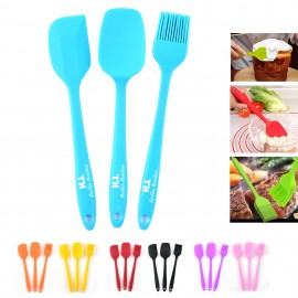 3 Pieces Silicone Cake Brush Set Logo Branded  3 Pieces Silicone Cake Brush Set Logo Branded