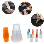 Portable Silicone Oil Bottle With Brush Custom Printed