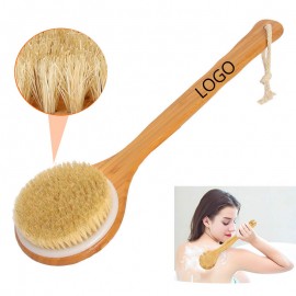 Logo Branded Bristle Long Handle Brush