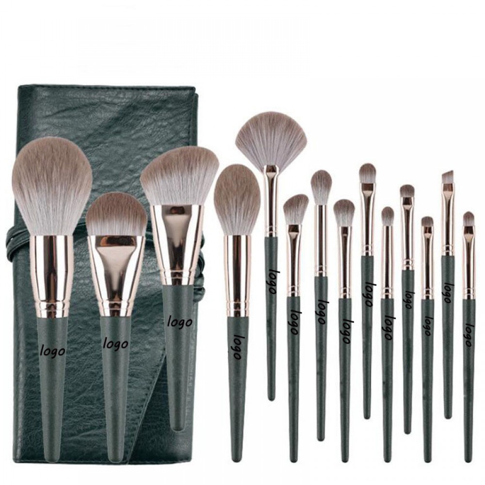 14 full makeup brush set with customizable LOGO Custom Printed