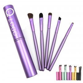 Custom Imprinted 5-Piece Makeup Brush Set  Custom Imprinted 5-Piece Makeup Brush Set