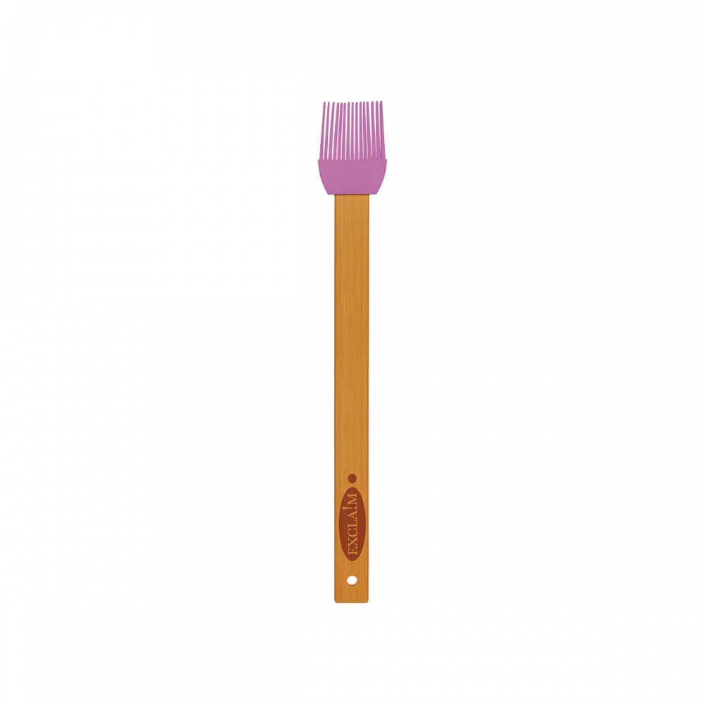 11" Purple Silicone Baster Brush w/ Bamboo Handle Custom Imprinted