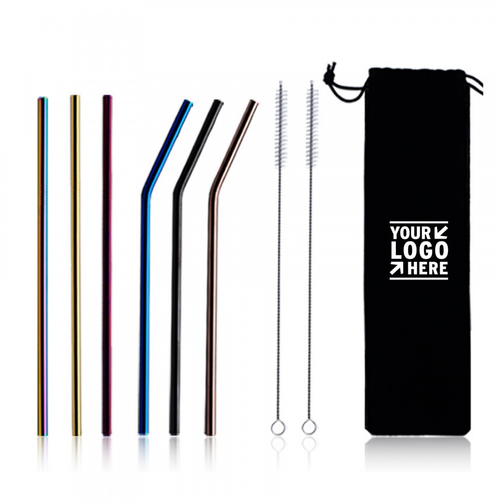 Stainless Steel Straws Set Custom Imprinted Stainless Steel Straws Set Custom Imprinted