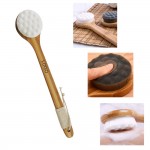 Soft Bath Brush With Wooden Handle Custom Imprinted