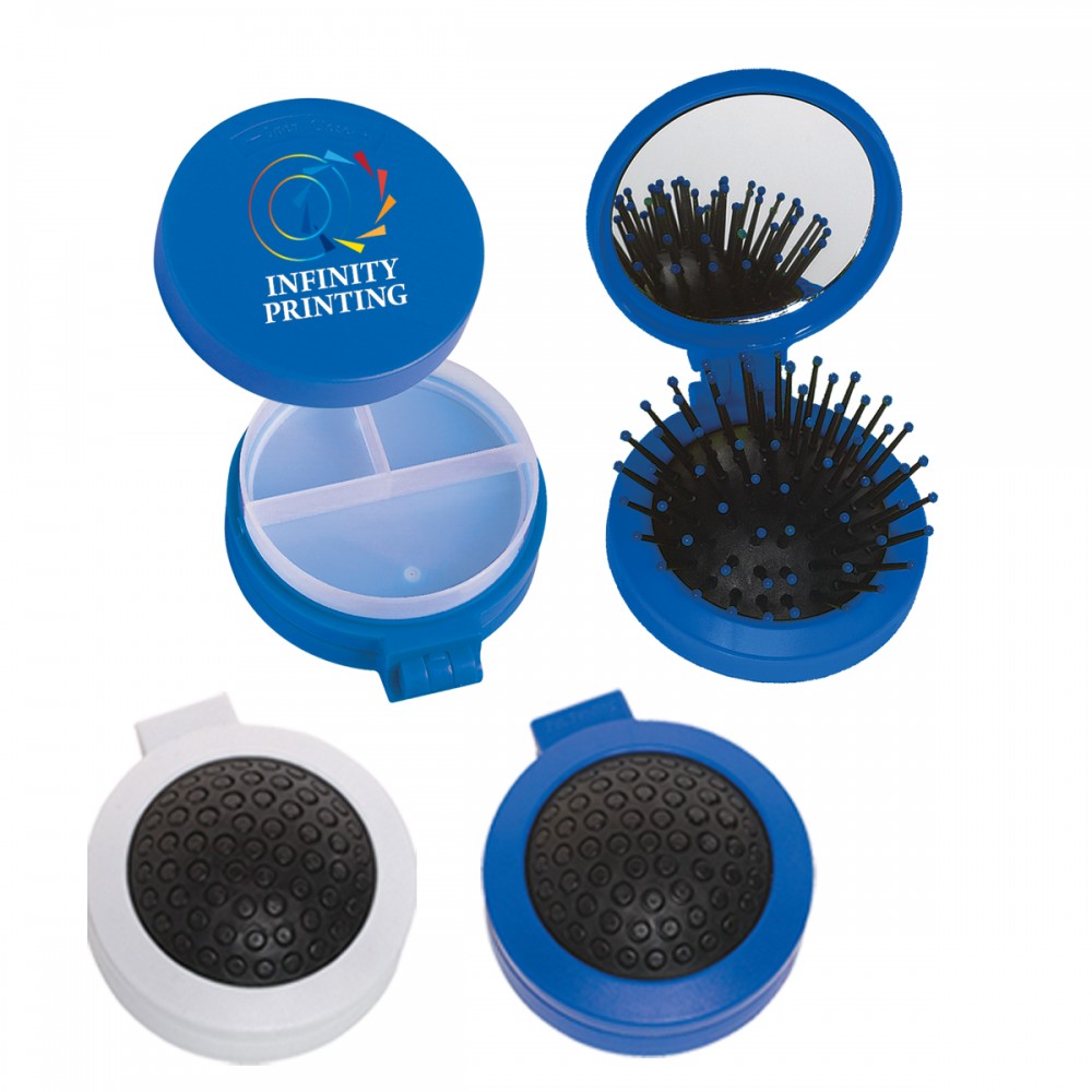 Custom Imprinted 3-In-1 Brush And Pill Case Kit Custom Imprinted 3-In-1 Brush And Pill Case Kit