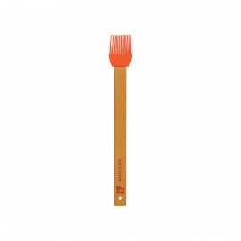 11" Red Silicone Baster Brush w/ Bamboo Handle Custom Printed