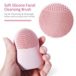 Custom Printed Silicone 2 in 1 Face Brush Double Sided Facial Cleansing Brush