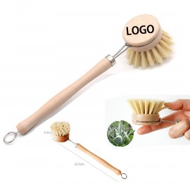 Custom Printed Dish Brush With Untreated Beechwood Handle