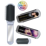 Folding Hair Brush & Mirror Set Custom Imprinted