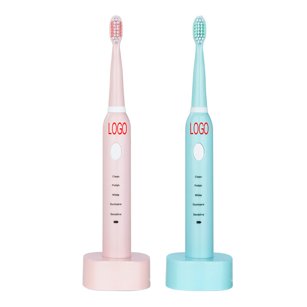 Logo Branded Rechargeable Electric Toothbrush With Recharge Stand Logo Branded Rechargeable Electric Toothbrush With Recharge Stand