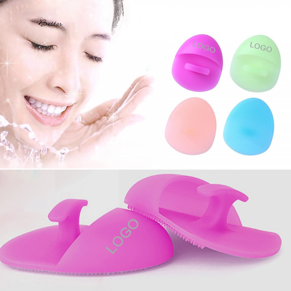 Soft Silicone Face Cleanser and Massager Brush Logo Branded