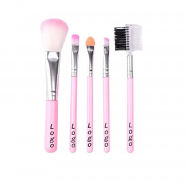 Custom Printed 5 Piece Kids Makeup Brushes Set  Custom Printed 5 Piece Kids Makeup Brushes Set