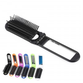 Custom Imprinted Folding Hair Brush with Mirror