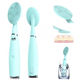 Custom Printed Long Handle Facial Massage Cleaning Brush