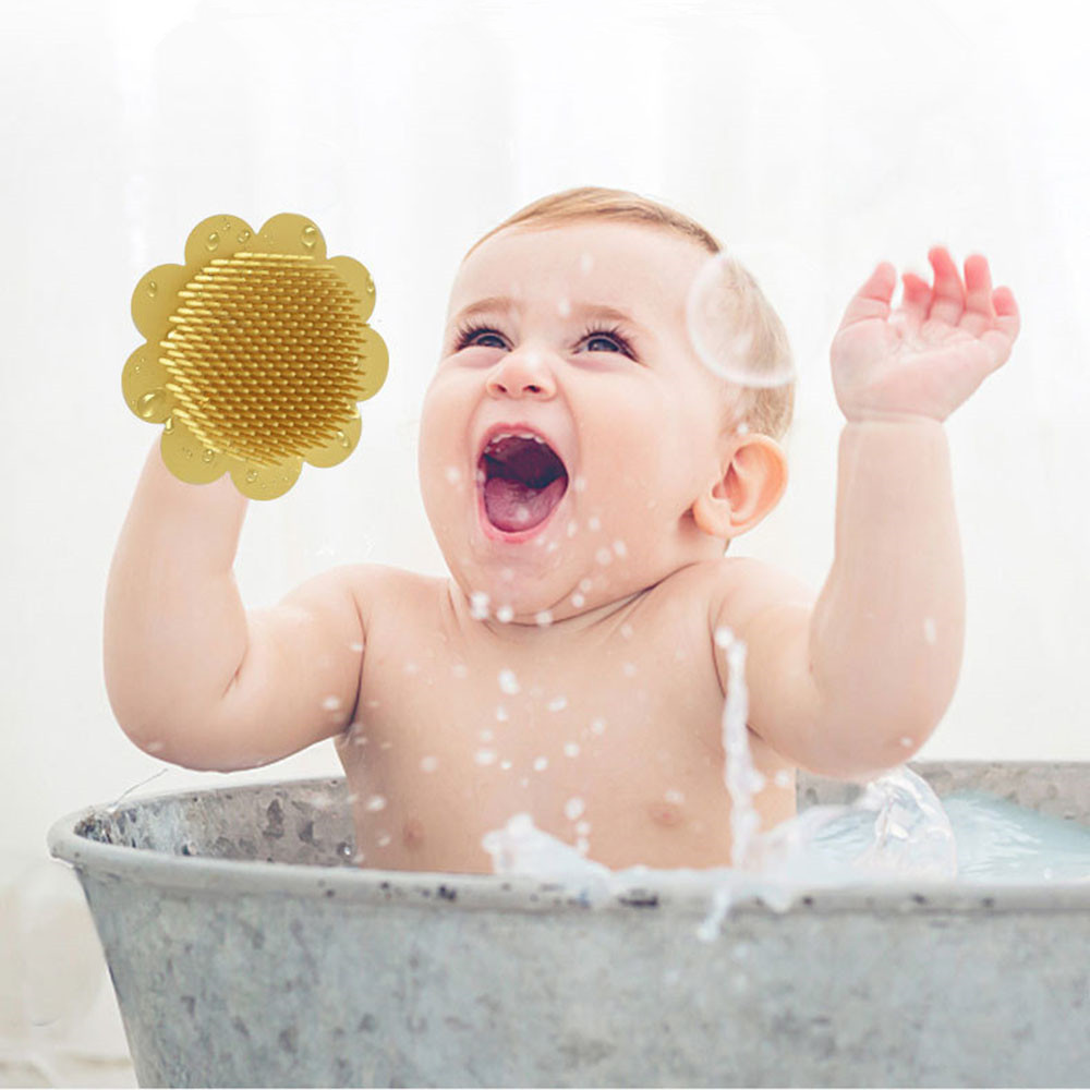Logo Branded Silicone Shower Brush for Baby