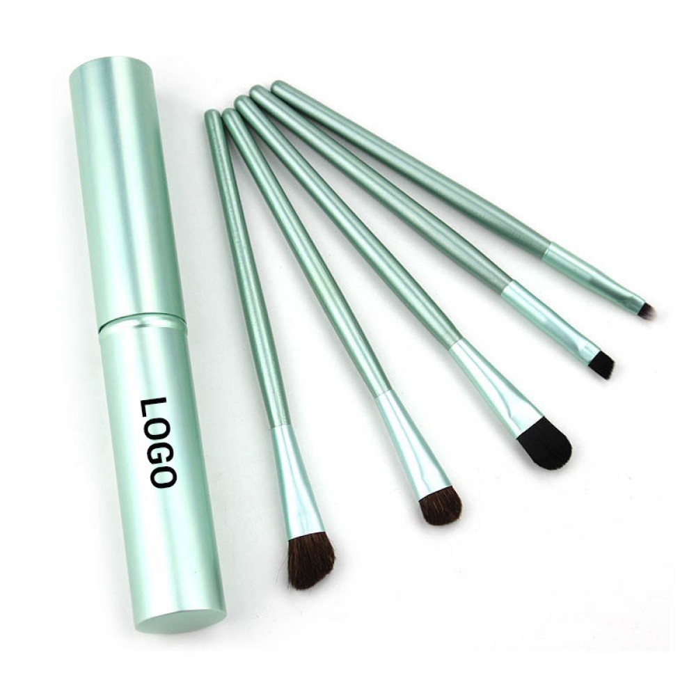 Logo Branded 5 Pieces Eyeshadow Brush Set Logo Branded 5 Pieces Eyeshadow Brush Set