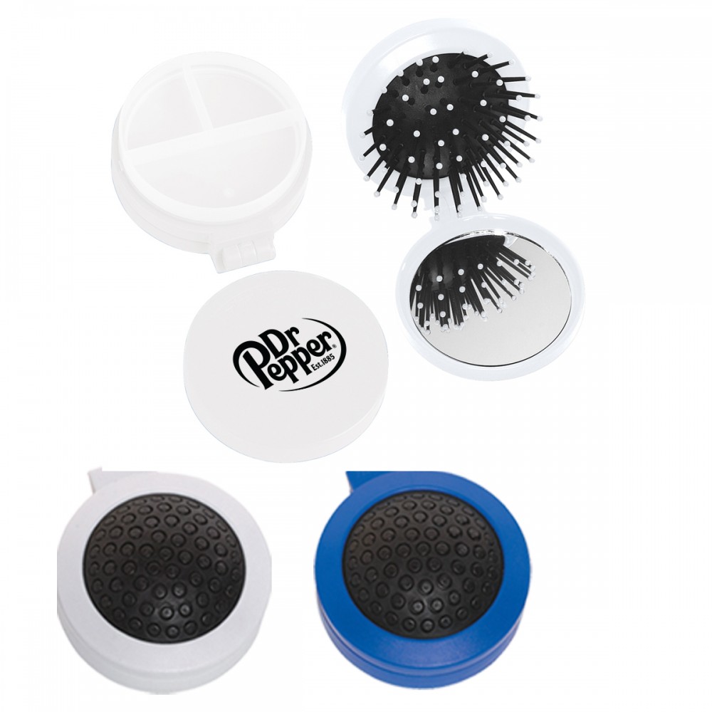 Custom Printed 3-In-1 Brush And Pill Case Kit Custom Printed 3-In-1 Brush And Pill Case Kit