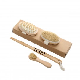 Logo Branded 4Pcs Bath Brush Set