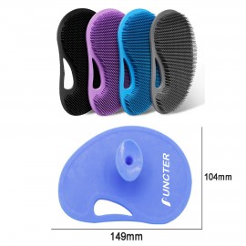 Oval Silicone Body Scrubber Shower Brush Body Exfoliator Body Cleansing with sucker Logo Branded  Oval Silicone Body Scrubber Shower Brush Body Exfoliator Body Cleansing with sucker Logo Branded