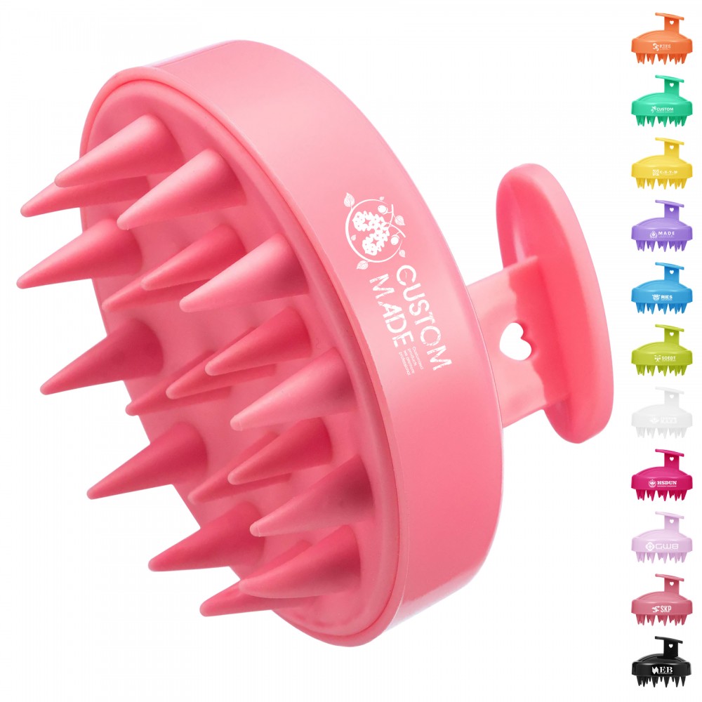 Soft Silicone Massager Brush Custom Printed