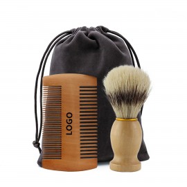 Men's Beard Brush And Comb Set Custom Imprinted  Men