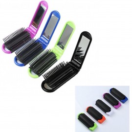 Foldable Brush With Mirror Logo Branded  Foldable Brush With Mirror Logo Branded