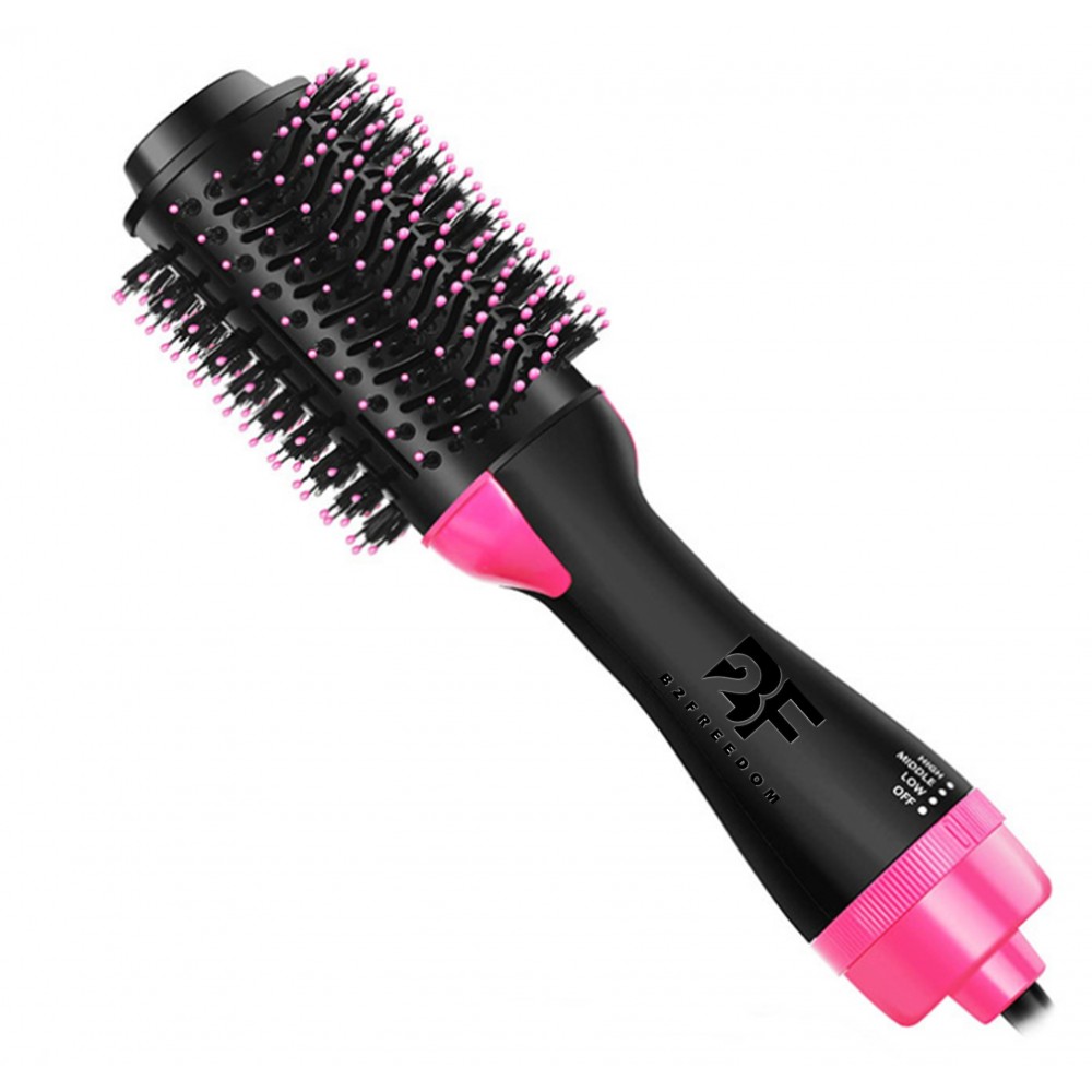 Logo Branded One-Step Hair Dryer And Volumizer Hot Air Brush Straightener Curler Logo Branded One-Step Hair Dryer And Volumizer Hot Air Brush Straightener Curler