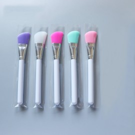 Custom Printed Plastic Handle Silicone Face Mask Applicator Face Mud Mask Brush  Custom Printed Plastic Handle Silicone Face Mask Applicator Face Mud Mask Brush