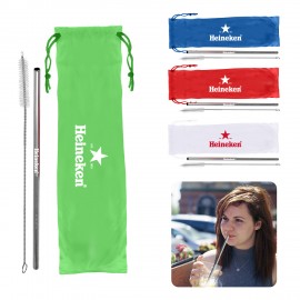 3pc Straw Kit Logo Branded