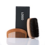 Custom Imprinted Beard Brush And Comb Set