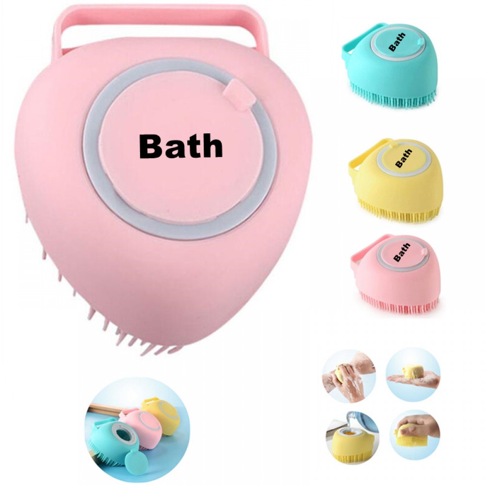 Soap Dispenser Silicone Scrubber Brush Logo Branded Soap Dispenser Silicone Scrubber Brush Logo Branded