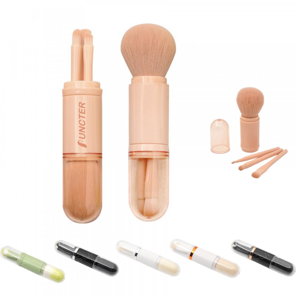 4 - in - 1 Mini Portable Makeup Brush Set Logo Branded
